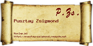 Pusztay Zsigmond névjegykártya